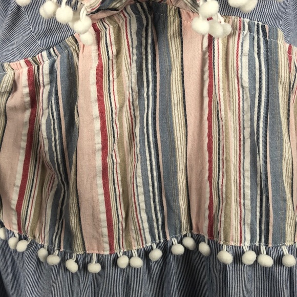 Romeo + Juliet Couture Cute Blue and White Ruffle Fringe Dress - Size Small - Picture 5 of 14